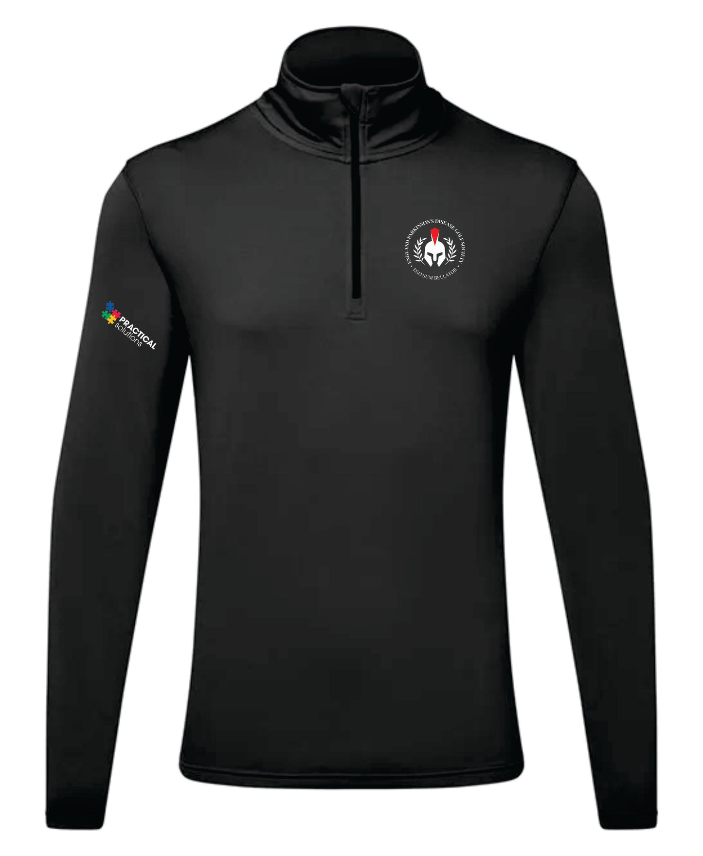 England Parkinson's Golf Society recycled long sleeve brushed back ¼ zip top