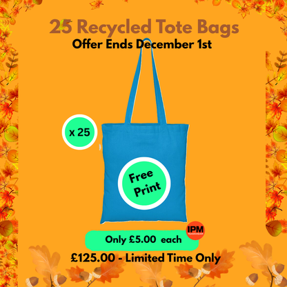 25 x Recycled Tote Bag (Free Print)