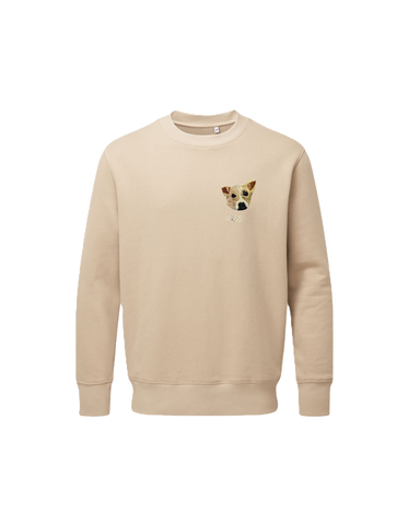 Embroidered Pet-Portrait Organic Sweatshirt