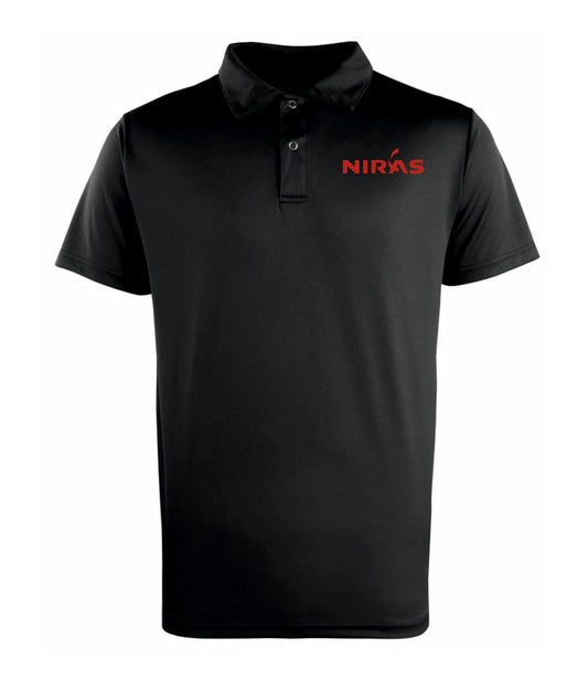Niras Black Polo with Pressed buttons Premier Cool Checker PR 612