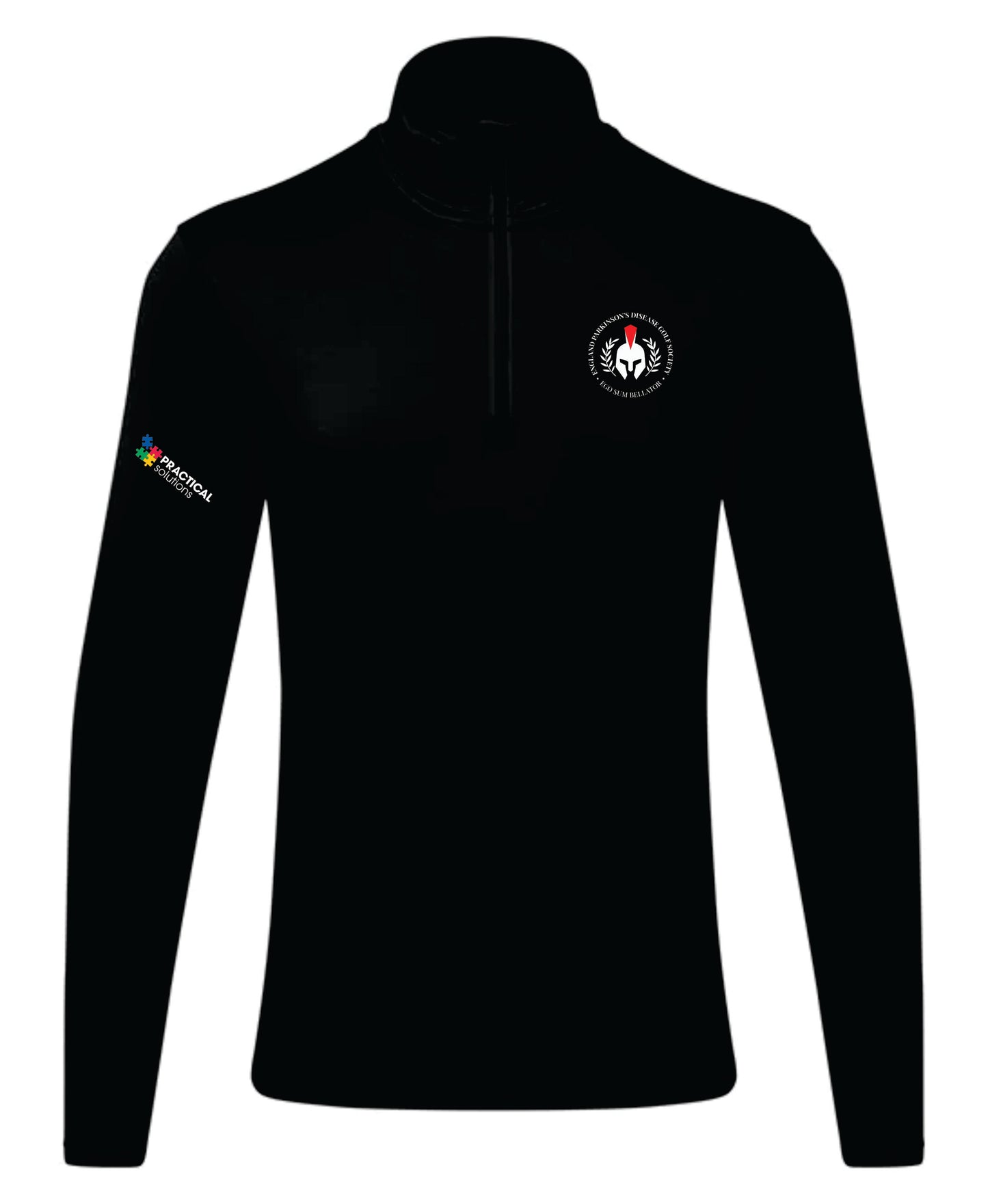 England Parkinson's Golf Society recycled long sleeve brushed back ¼ zip top