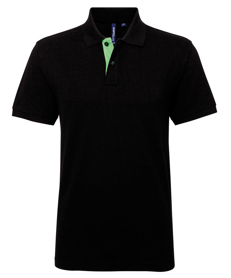 Men's classic fit contrast polo - personalised by IPM Teamwear