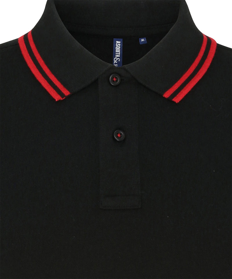 Women's classic fit tipped polo - personalised by IPM Teamwear