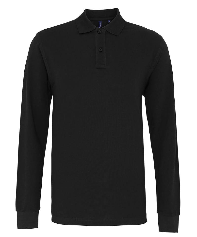 Men's classic fit long sleeved polo - personalised by IPM Teamwear