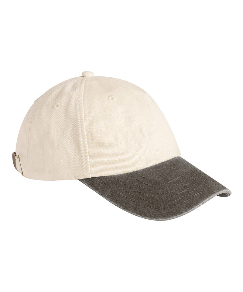 Contrast peak low-profile vintage cap - personalised by IPM Teamwear