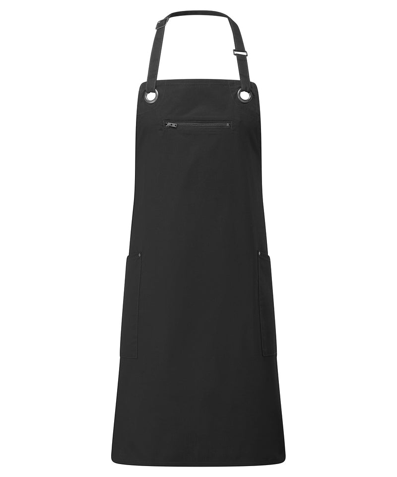 'Barley' Contrast Stitch Bib Apron - personalised by IPM Teamwear