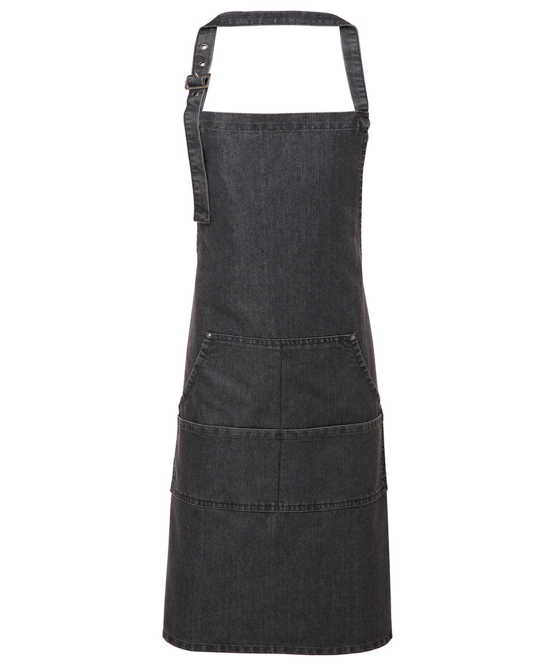 Jeans stitch bib apron - personalised by IPM Teamwear
