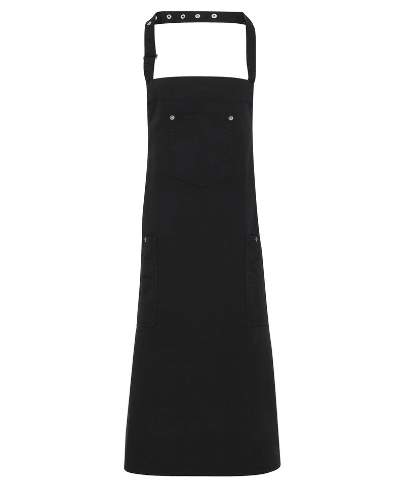Chino cotton bib apron - personalised by IPM Teamwear