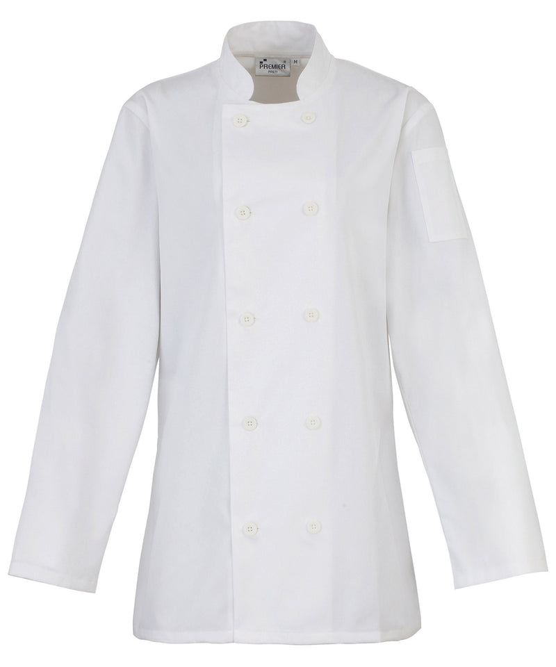 Women's long sleeve chef's jacket - personalised by IPM Teamwear
