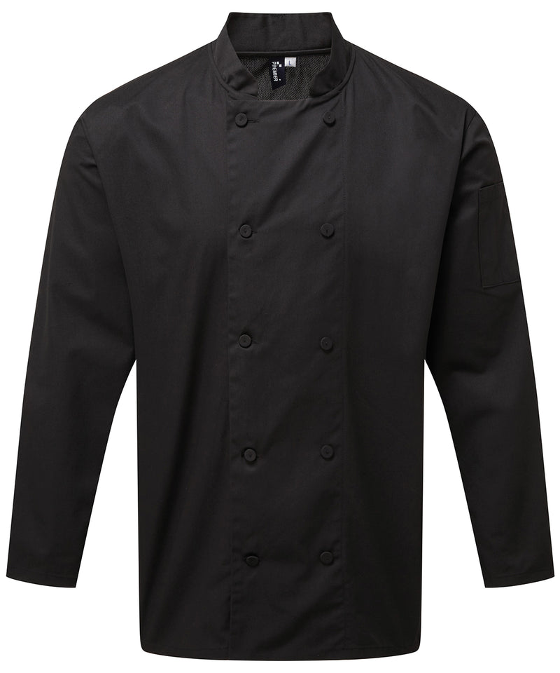 Chef's Coolchecker® long sleeve jacket - personalised by IPM Teamwear