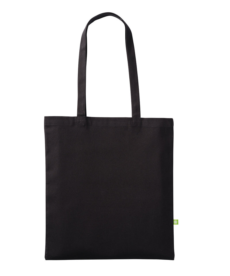 Premium organic canvas shopper long handle - personalised by IPM Teamwear