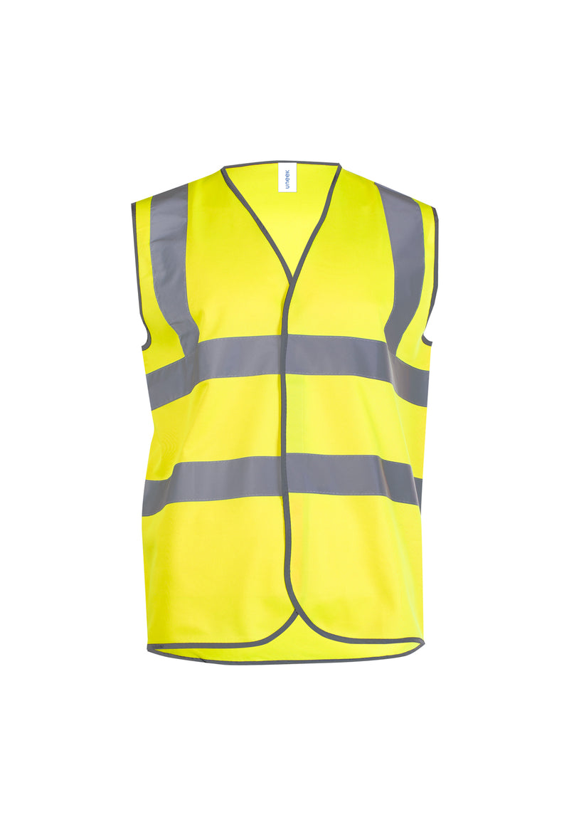 Uneek Hi Vis Waistcoat - personalised by IPM Teamwear