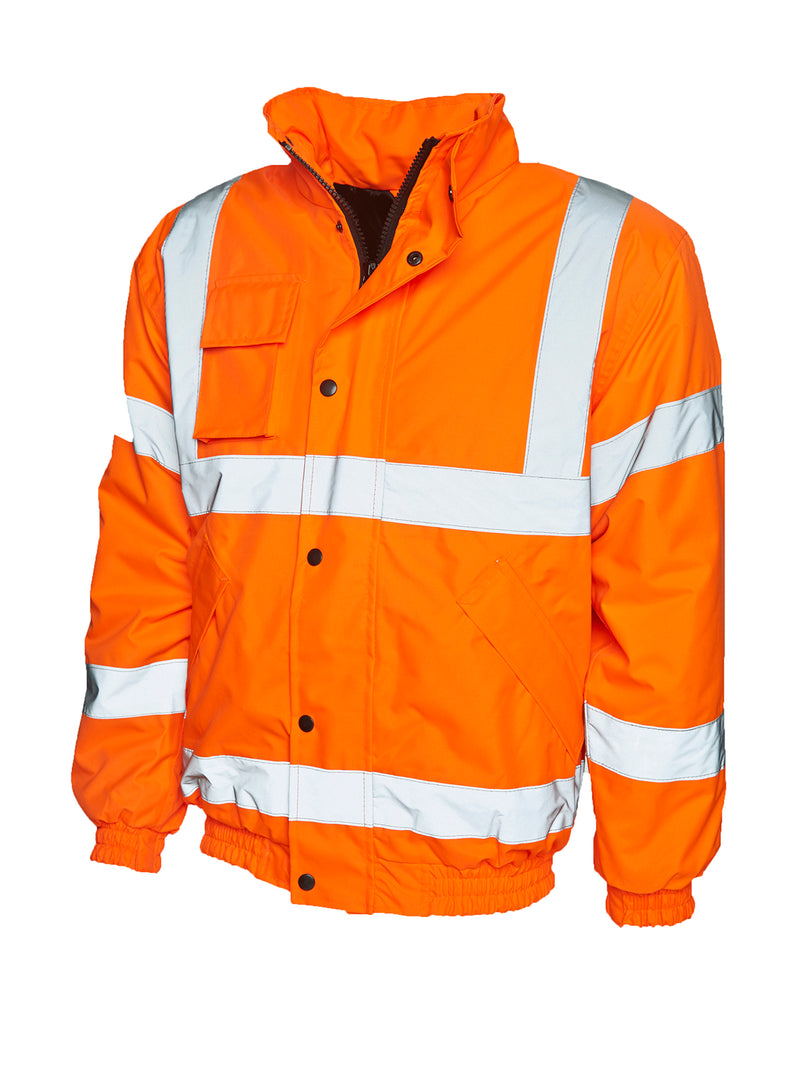 High Visibility Bomber Jacket - personalised by IPM Teamwear