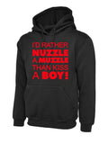 I'd rather nuzzle a muzzle Children's Hoody