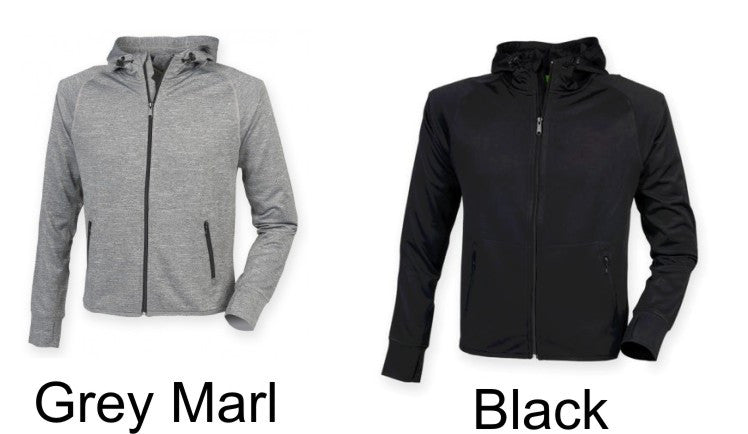 Lightweight running hoodie with reflective tape