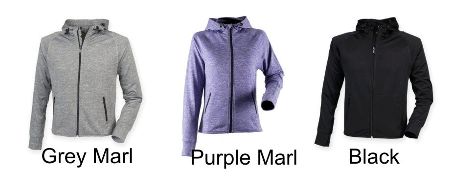Derby Triathlon Women's lightweight running hoodie with reflective tape